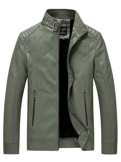 Leren Jas met Ritszakken Elegant Design