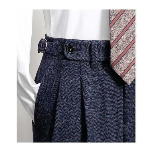 Heren Broek Tweed Comfortabele Vintage Stijl - StudioMarella