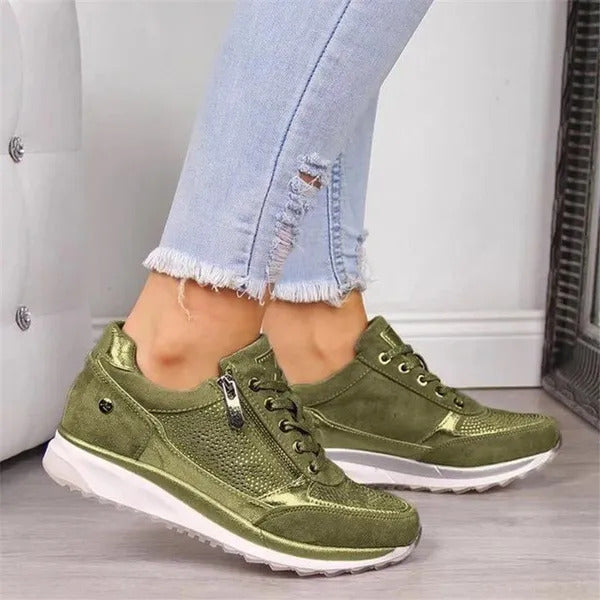 Dames Sneakers Rits Sluiting Comfortabele Pasvorm