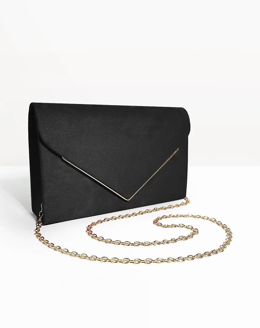 Fluwelen Avondclutch Suède Look Elegant