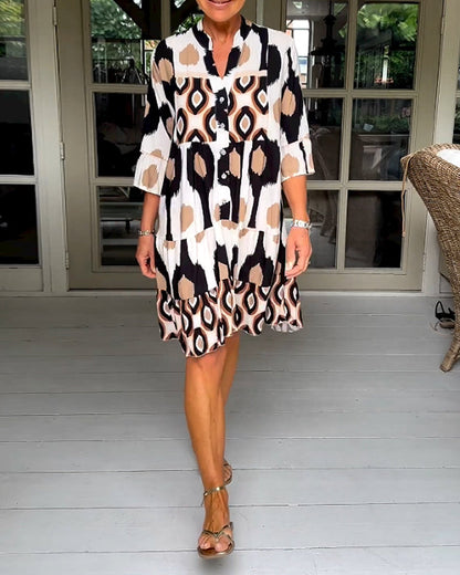 Vrouwelijke Jurk met Moderne Print - StudioMarella