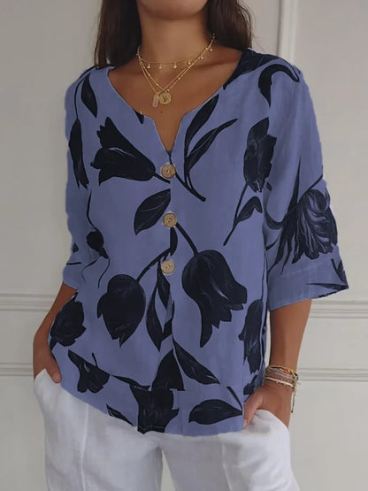 V-hals Blouse voor Vrouw