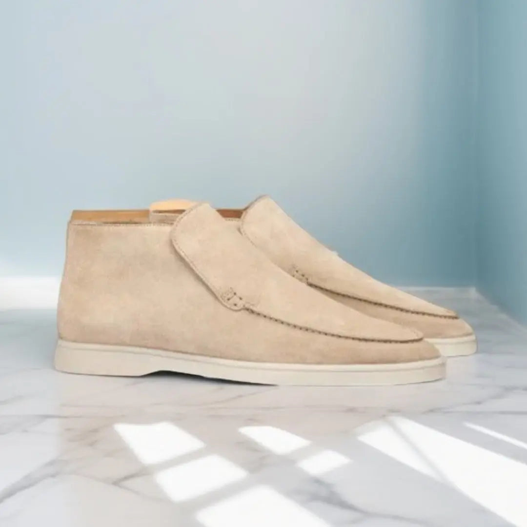 Leren Loafers voor Heren Met Gestikt Bovenwerk Comfortabel
