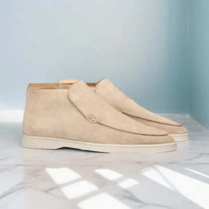 Leren Loafers voor Heren Met Gestikt Bovenwerk Comfortabel