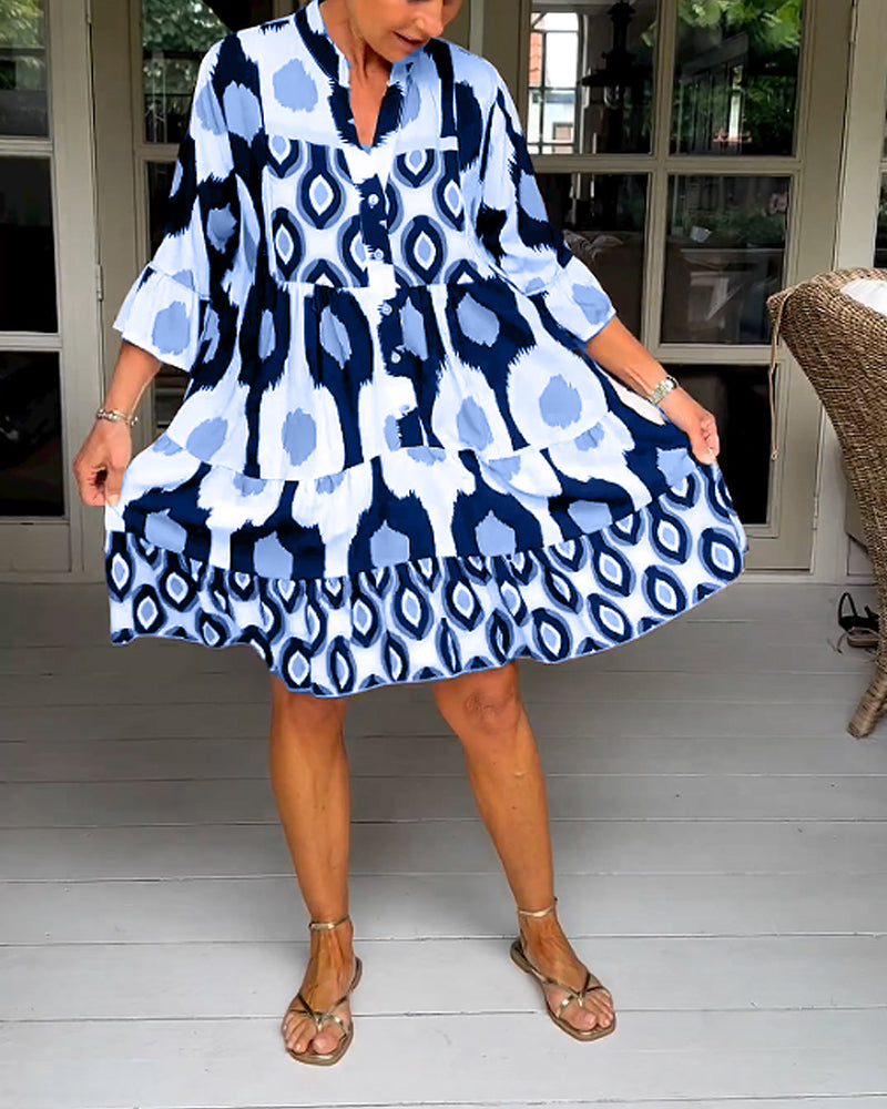 Vrouwelijke Jurk met Moderne Print