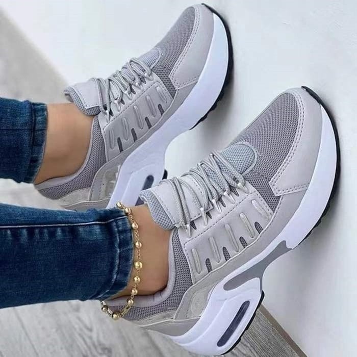 Dames Sneakers Sportief Dempende Zool Vetersluiting