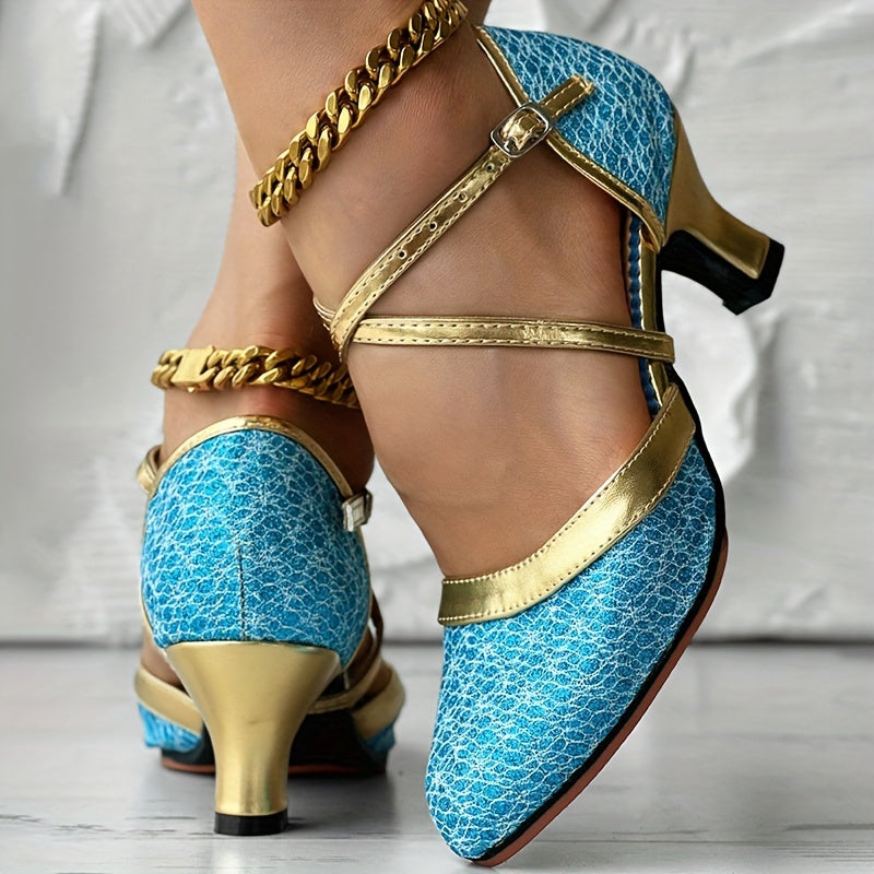 Hoge Hakken met Dubbele Riempjes Elegante Design