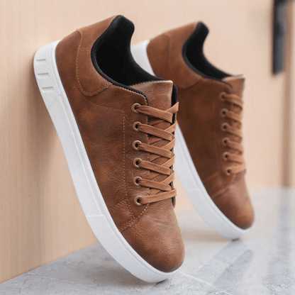 Leren Sneakers Heren Elegant Comfortabel Stijlvol Design