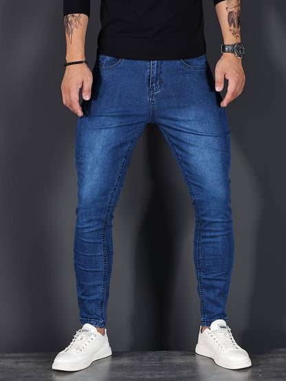 Heren Skinny Jeans – Slim Fit Spijkerbroek Met Rits - StudioMarella