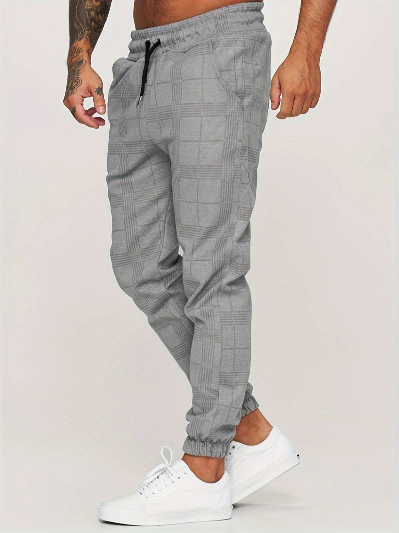 Herensportbroek Ruitpatroon Comfortabel Casual Dagelijks