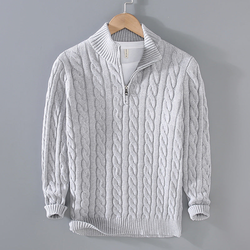 Heren Polo Shirt Klassiek Met Rits Voorzien