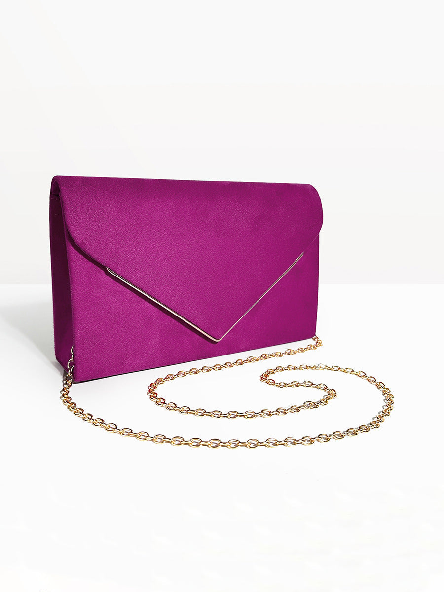 Fluwelen Avondclutch Suède Look Elegant
