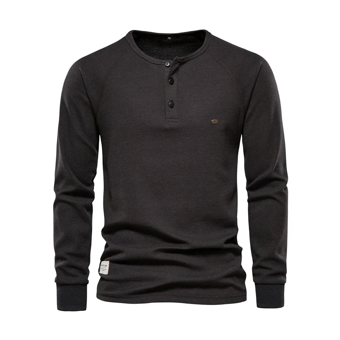 Heren Overhemd Lange Mouwen Ronde Hals Comfy Stijl