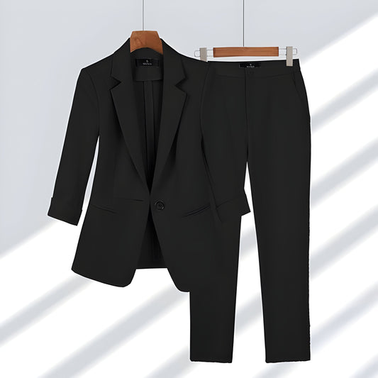 Dames Blazer en Broek Set - Elegante Tailleerde Outfit voor Dames - StudioMarella
