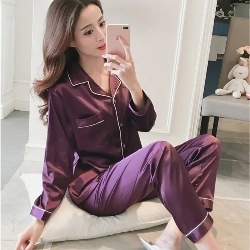 Dames Pyjama Set Zacht Klassiek Comfortabel Slapen
