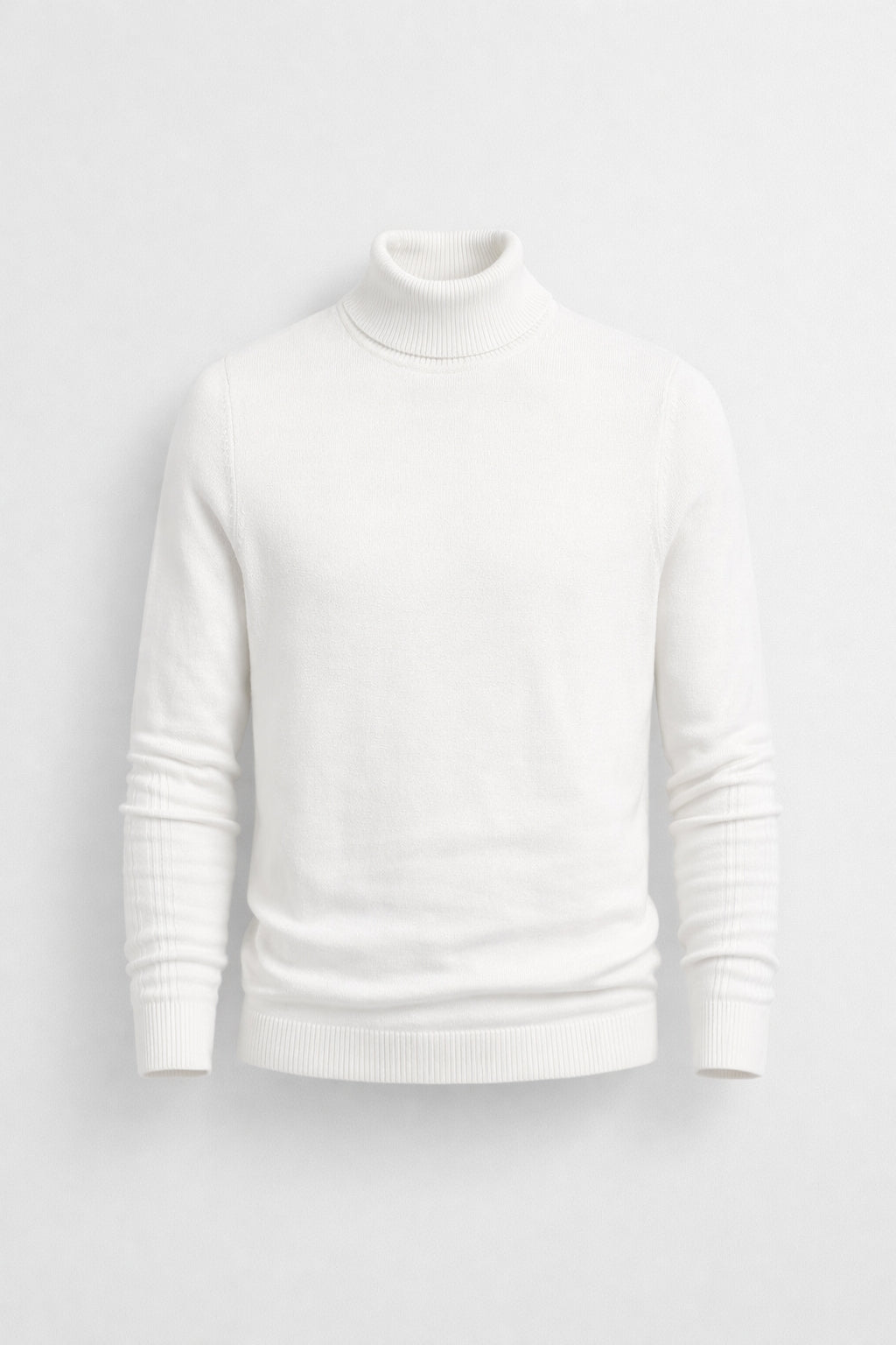 Coltrui Heren Slim Fit Rolkraag Geribbeld Klassiek Design