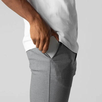 Comfortabele Chino Broek Heren Slim Fit Rekbaar