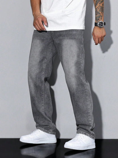 Heren Spijkerbroek Regular Fit Rechte Pasvorm Jeans