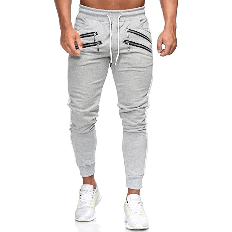 Joggingbroek Heren Zacht met Ritszakken en Elastische Band
