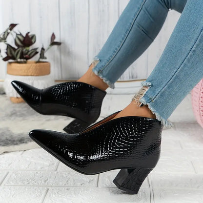 Vrouwelijke Laarzen Slip-On Lage Hak voor Dames