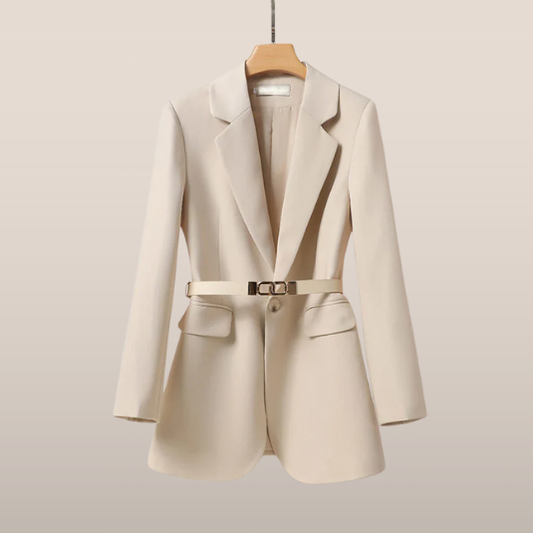 Dames Blazer met Ceintuur Getailleerd Model Reverskraag - StudioMarella