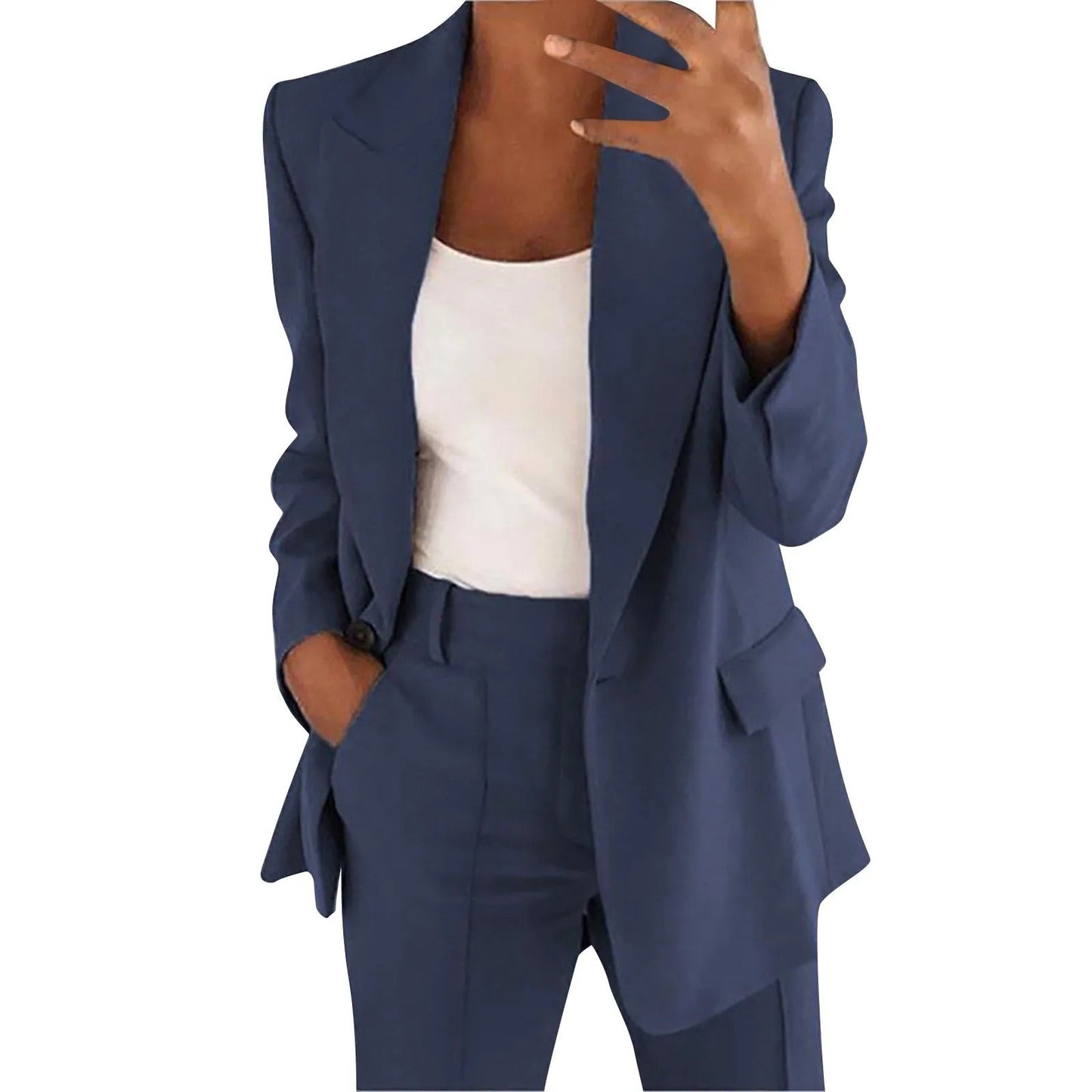 Dames Blazer Set Effen Klassiek Tweedelig Costume
