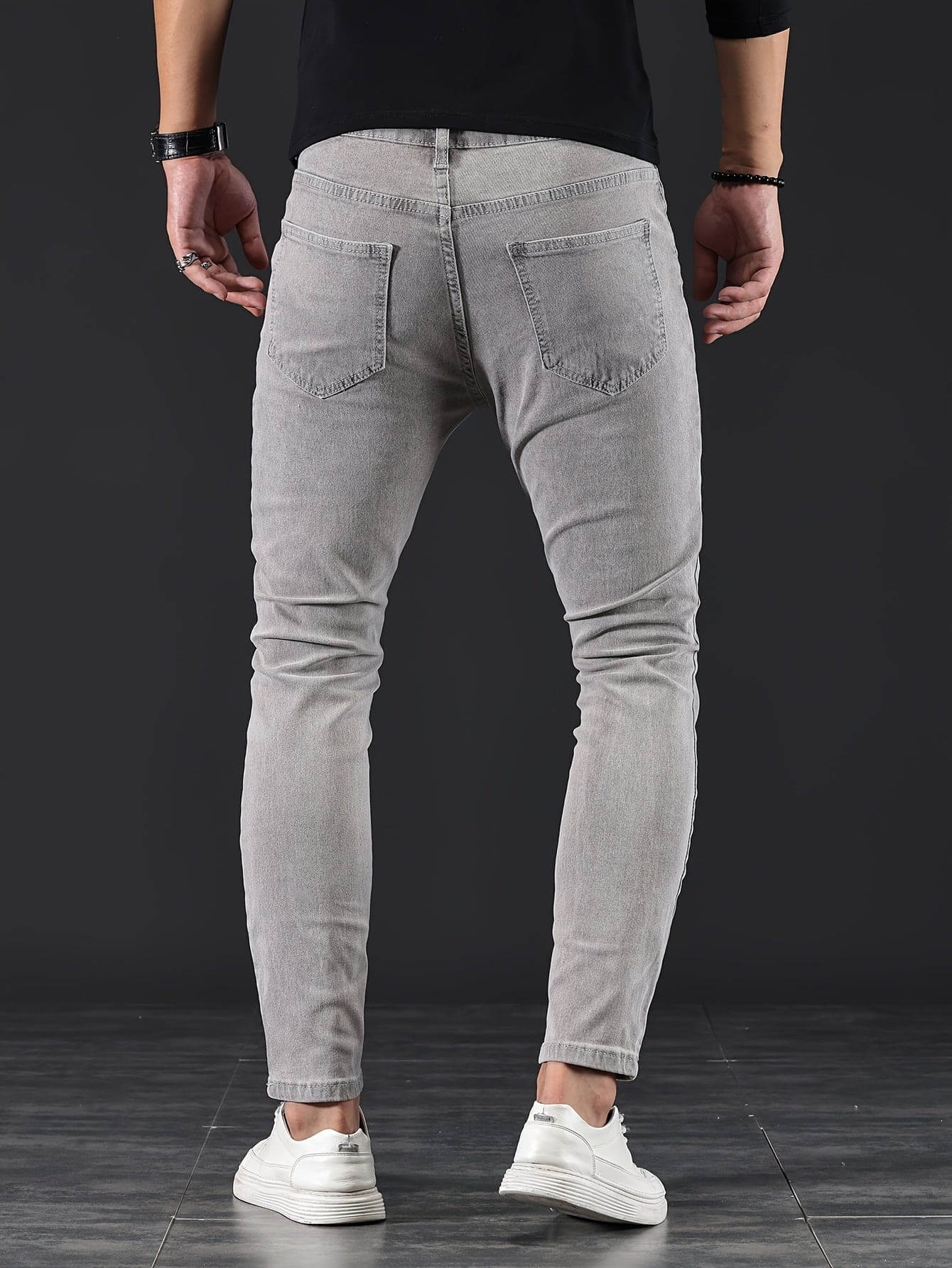 Heren Skinny Jeans – Slim Fit Spijkerbroek Met Rits