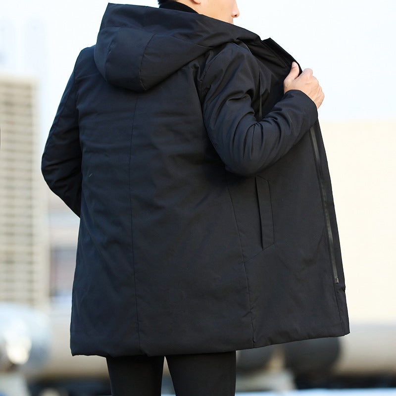 Heren Winterjas Gewatteerd Warm met Capuchon