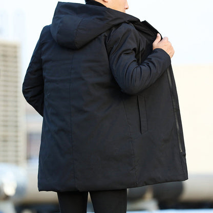Heren Winterjas Gewatteerd Warm met Capuchon