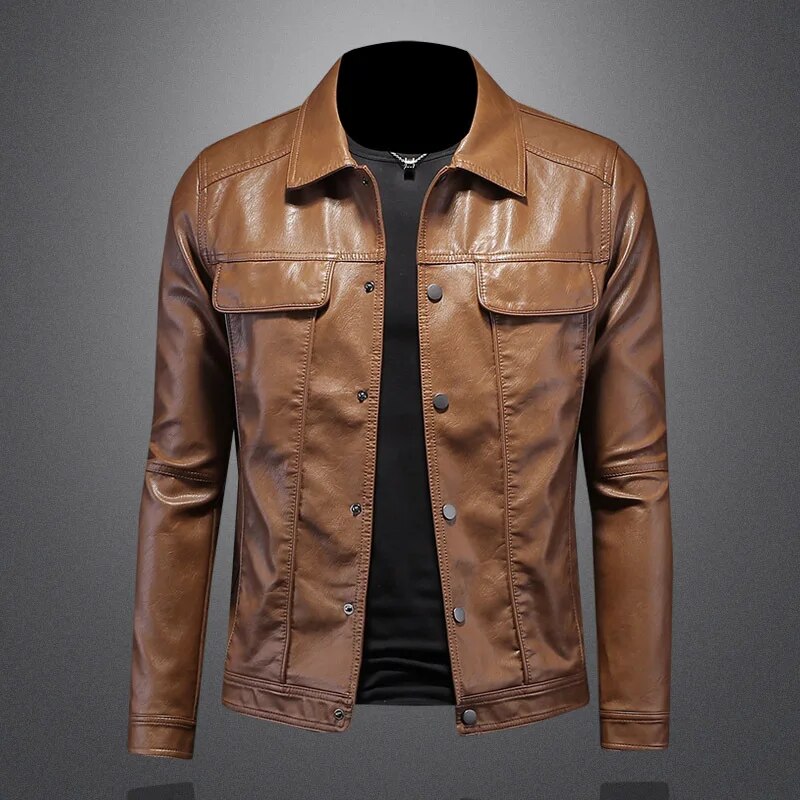 Leren Herenjack - Stoere Classic Style Voorjaar en Herfst - StudioMarella