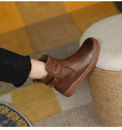 Dames Enkellaarsjes Stijlvol Comfortabel Leer