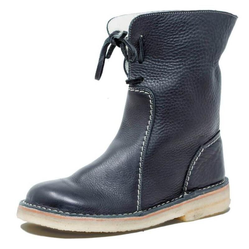 Waterdichte Winterlaarzen Bruin Leer Antislip - StudioMarella