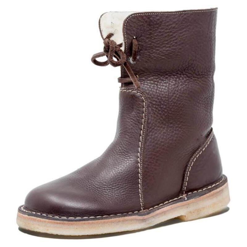 Waterdichte Winterlaarzen Bruin Leer Antislip