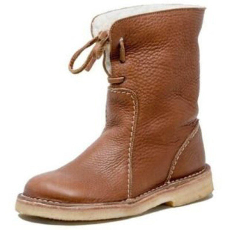 Waterdichte Winterlaarzen Bruin Leer Antislip
