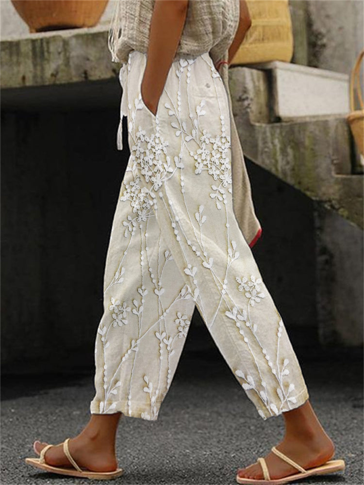 Boho Broek met Bloempatroon Elegant en Casual - StudioMarella