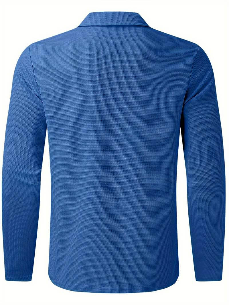 Heren Wafelshirt Lange Mouwen V-Hals Casual Kleding