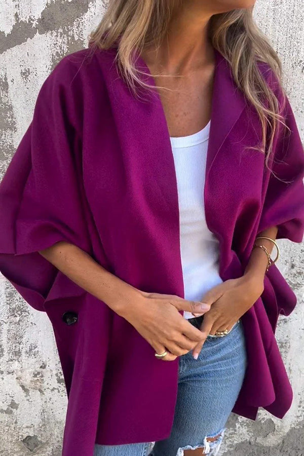Dames Cape Jas Losvallend Oversized Warm