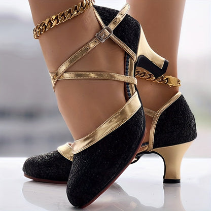 Hoge Hakken met Dubbele Riempjes Elegante Design