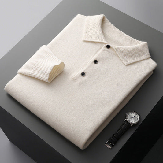 Heren Polo Shirt Klassiek Wit van Vincenzo - StudioMarella