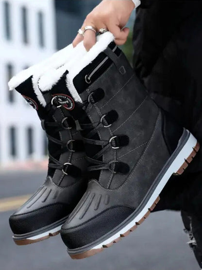 Heren Winterlaarzen Warm Gevoerd Waterdicht met Antislipzool