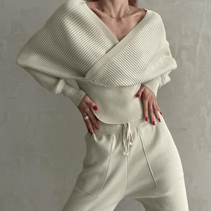 Dames Gebreide Set Trui en Broek Tweedelig Winter - StudioMarella
