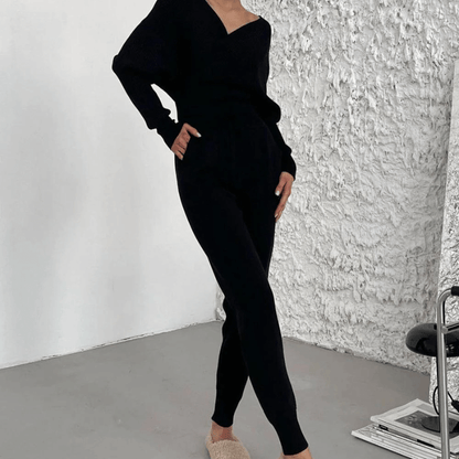 Dames Gebreide Set Trui en Broek Tweedelig Winter