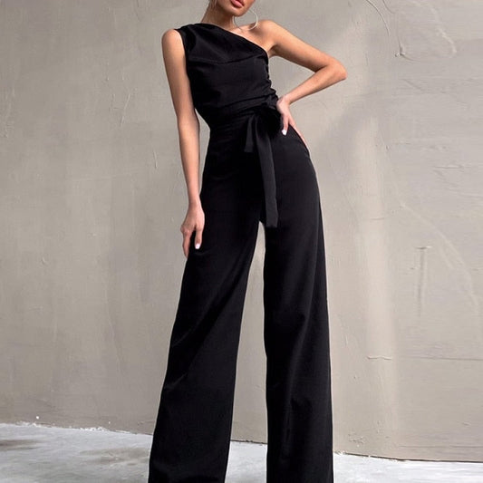 Een Schouder Jumpsuit voor Dames Elegant Jurk - StudioMarella