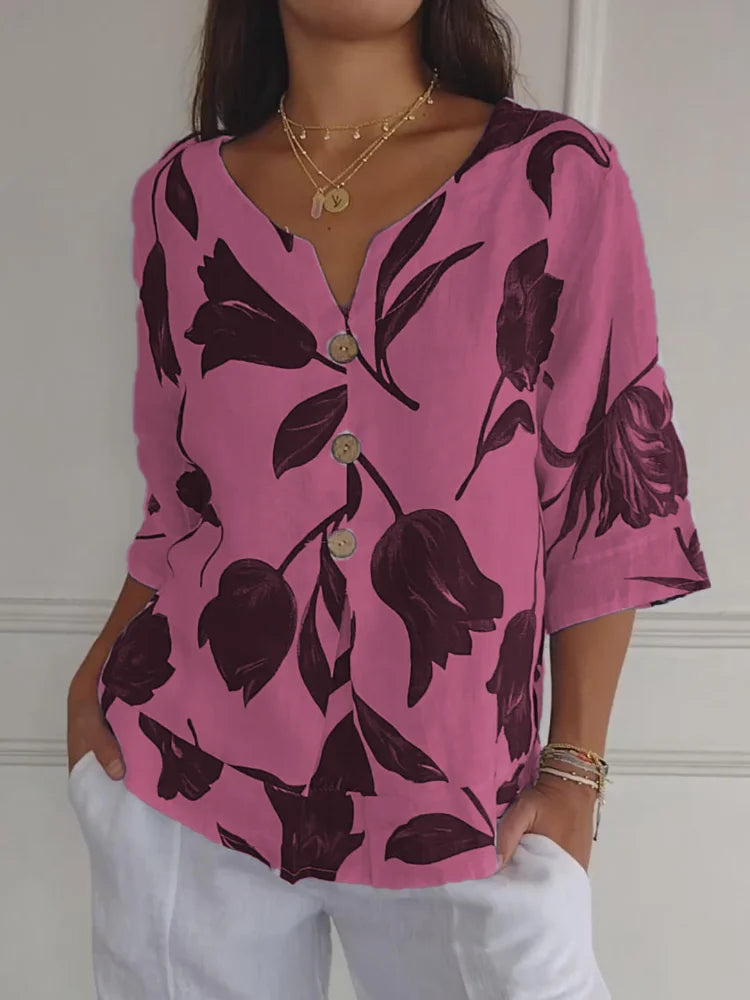 V-hals Blouse voor Vrouw