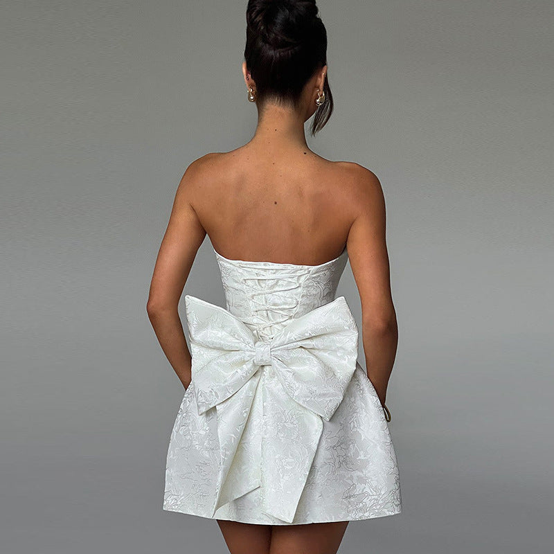 Strapless Mini-Jurk Zomerjurk Kort en Chic