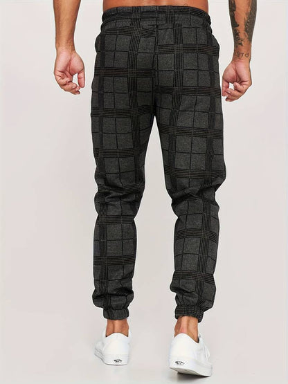 Heren Joggingbroek Ruitpatroon Comfortabel Casual