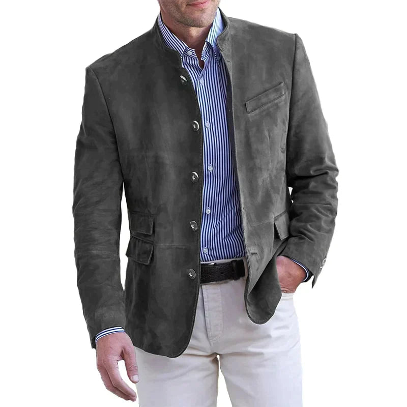 Heren Vest Lederlook Klassiek Met Knopen