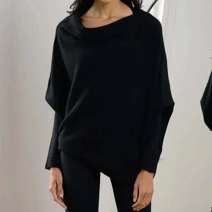 Dames Trui Asymmetrisch Col Rond Drapé Model