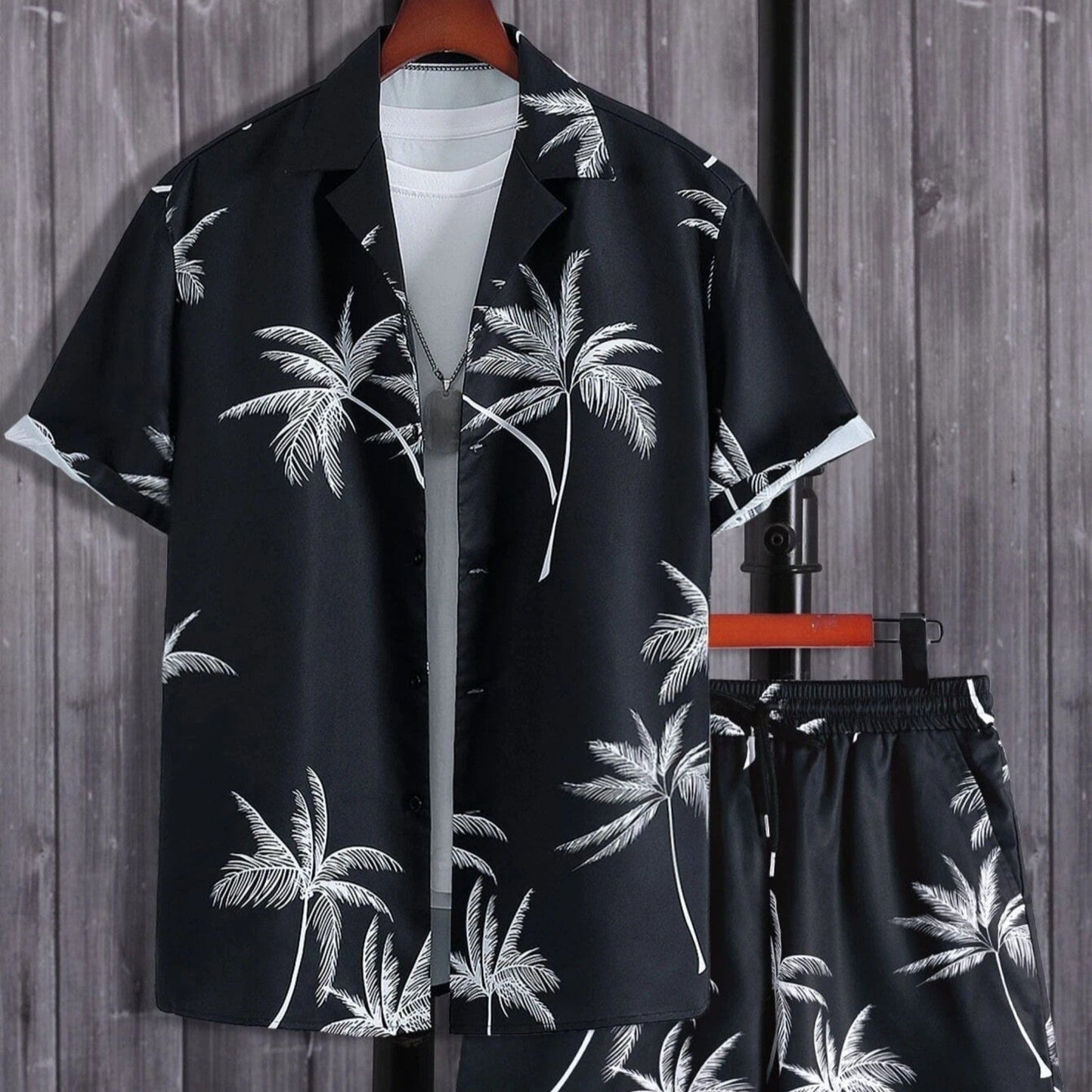Heren Kleding Set: Tropicale Overhemd en Korte Broek