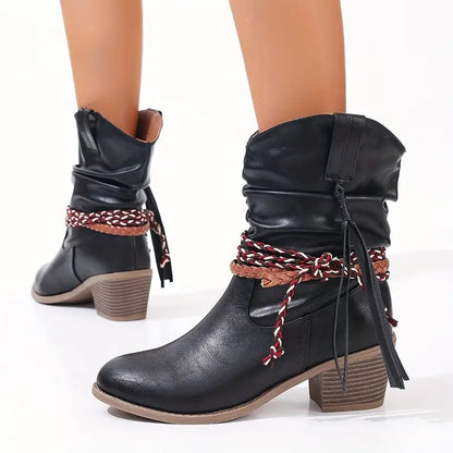 Dames Western Laarzen Cowboystijl Hoge Hak